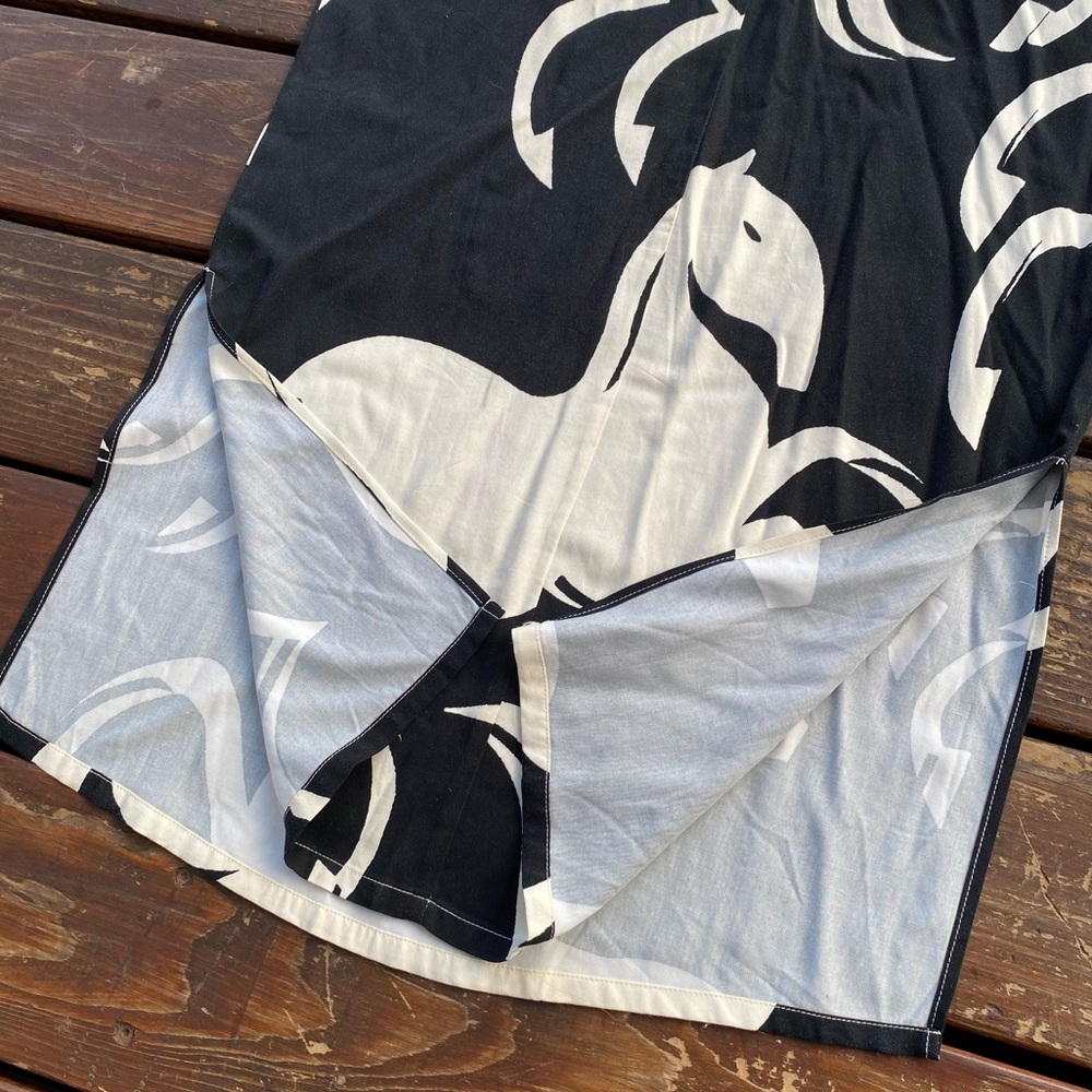 Anthropologie Black and White Swirl Maxi Dress - Picture 5 of 8